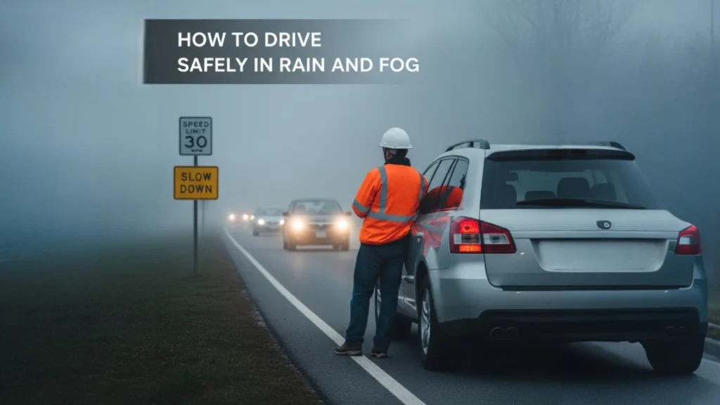 : Master driving in UK rain and fog with our essential safety guide. Learn techniques for reduced visibility, skid prevention, and how hill starts connect to bad weather driving.